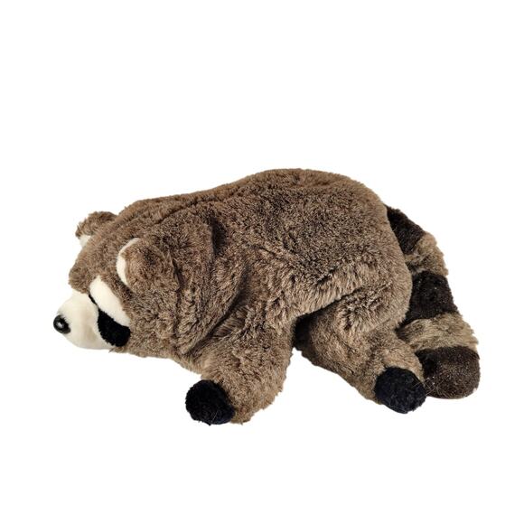 Vintage Dakin Raccoon Hand Puppet Plush 1983 Brown Black White Made in Korea - Picture 1 of 16
